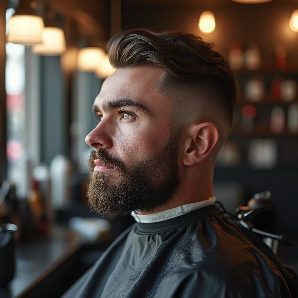 Detalle de corte de cabello